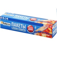 Пакеты со слайдером для замораживания и хранения, 3 л, 27 х 26 х 2 см, 40 мкм, PATERRA